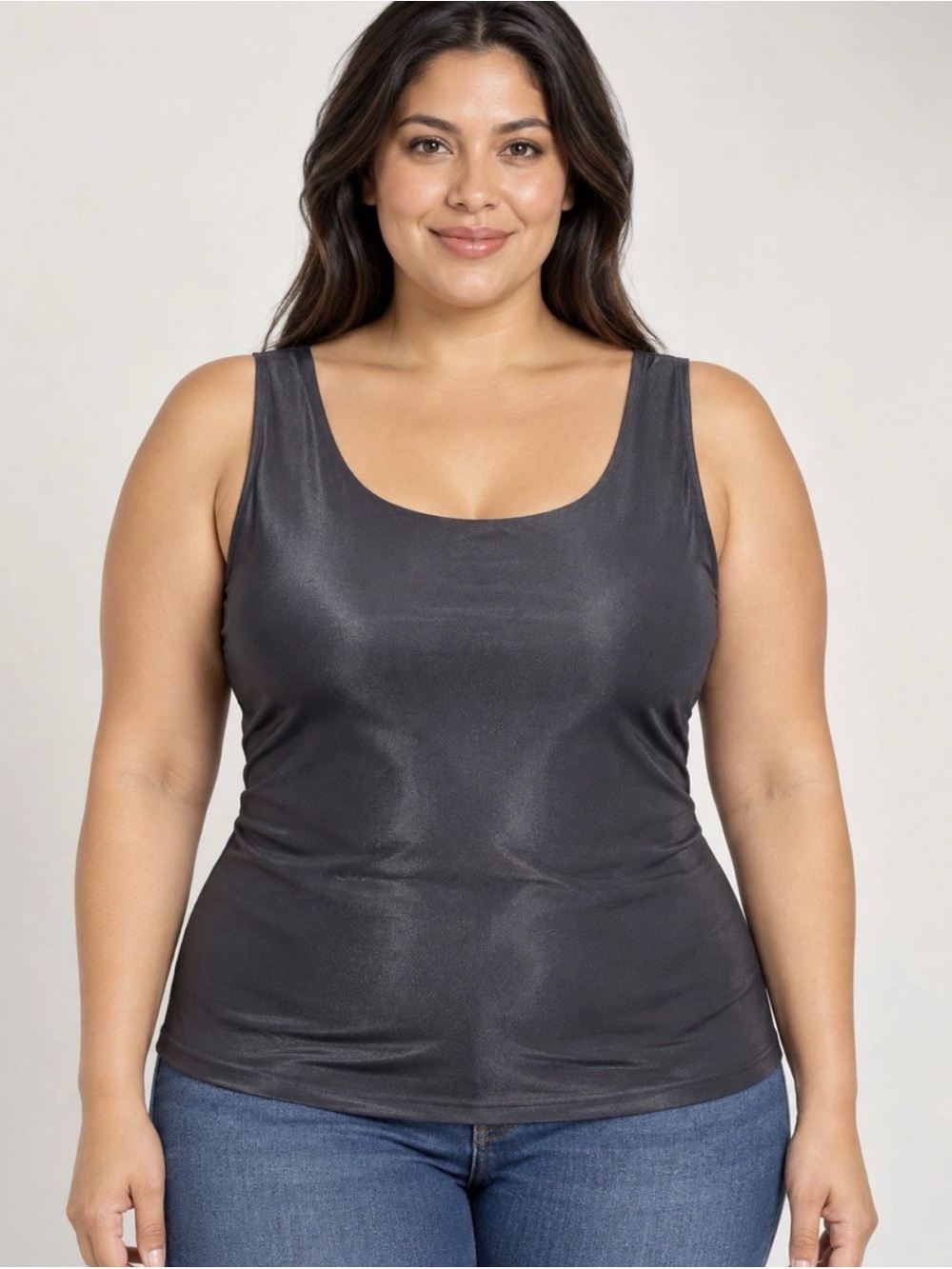 AnyBody Intimates Smoothing Tank Gel Support Black XL A719477